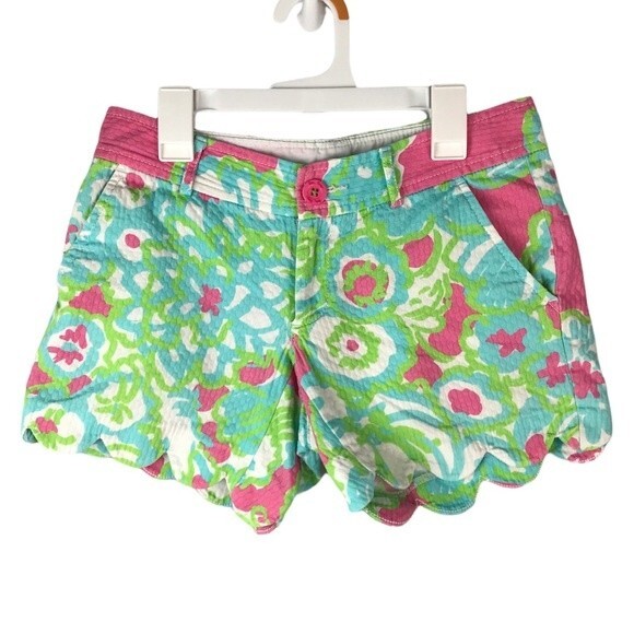 Lilly Pulitzer 5" Buttercup Scallop Hem Short size 00 - Picture 1 of 6